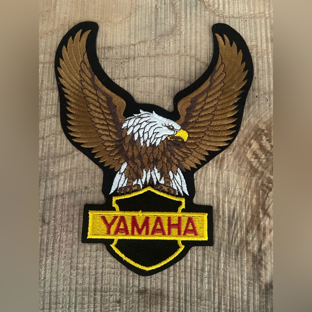 LARGE EMBROIDERED PATCH MOTORCYCLE JACKET AMERICAN BALD EAGLE NEW 10" YAMAHA